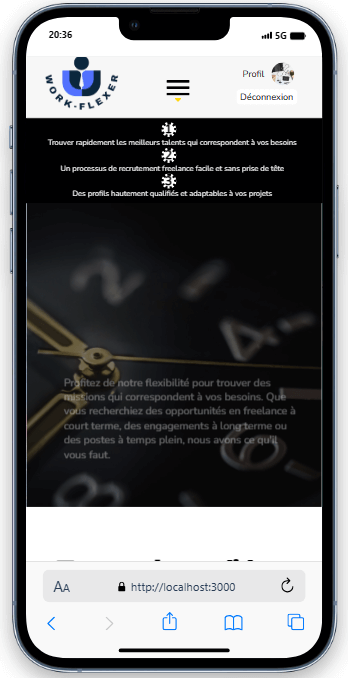 Aperçu application Work-Flexer